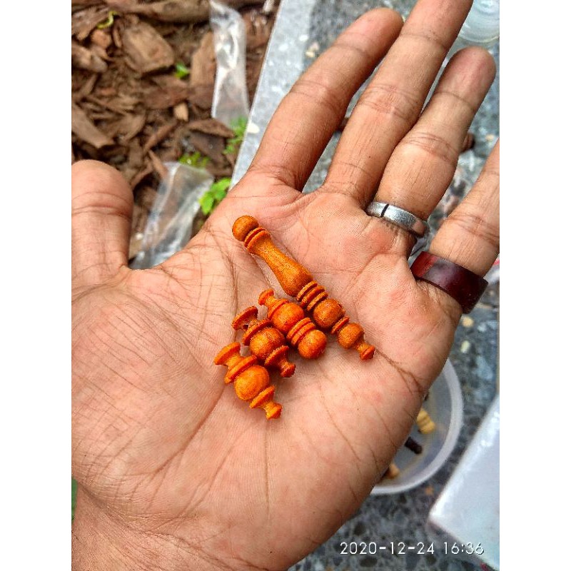 Jual Paket 1set Kepala Pembatas Tasbih Kayu Gaharu Agathis Kayu Raja