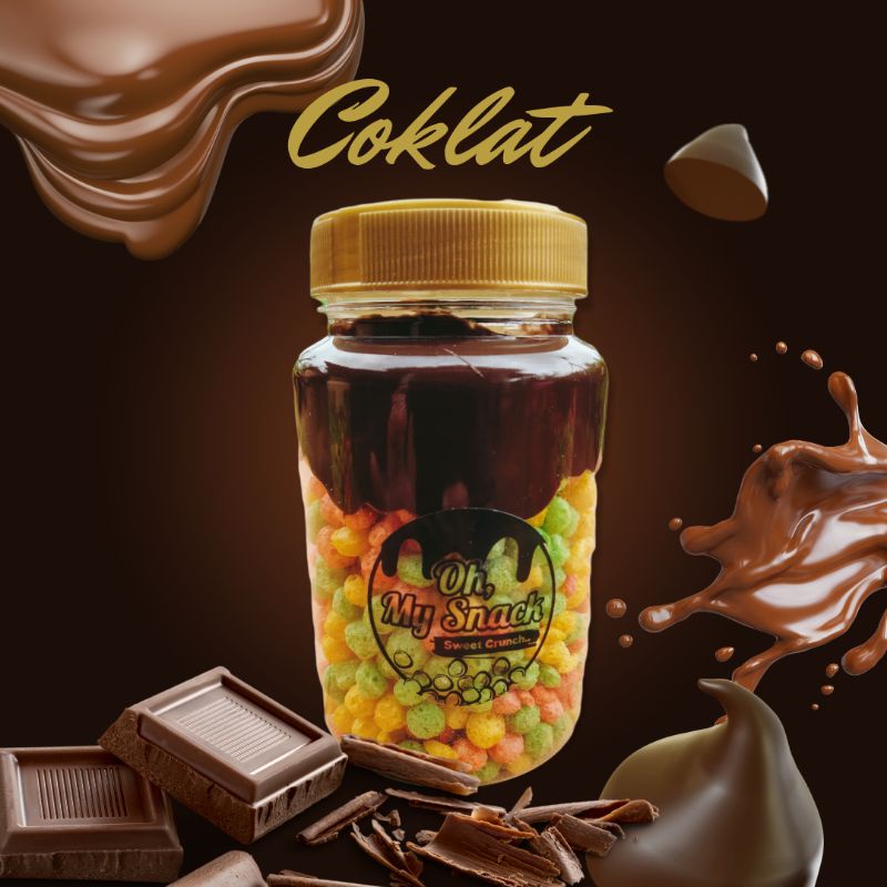 Jual Nyam Nyam RICE CRISPY Dengan Coklat Lumer Dalam Jar Rasa COKLAT