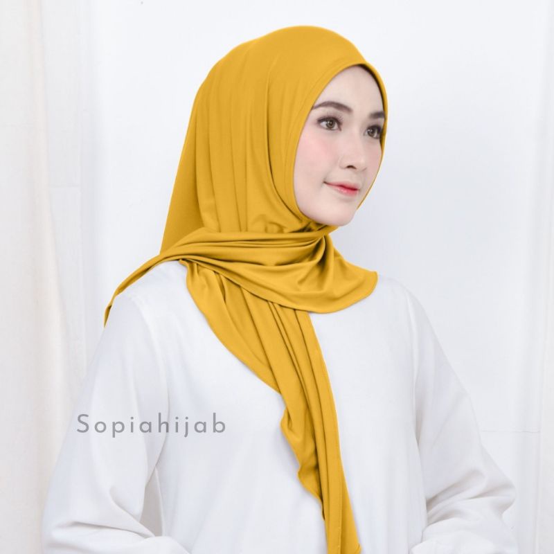 Jual Ready Hijab Segitiga Instan Jersey Jilbab Segi Empat Instant