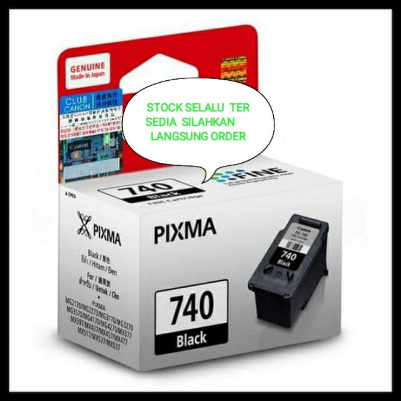 Jual TINTA CANON PG 740 BLACK ORIGINAL Shopee Indonesia