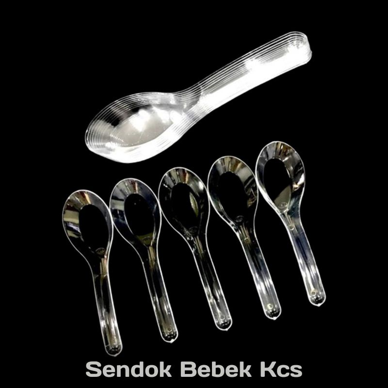 Jual Sendok Bebek Bening Hitam Putih Susu Kcs Isi Pcs Shopee Indonesia