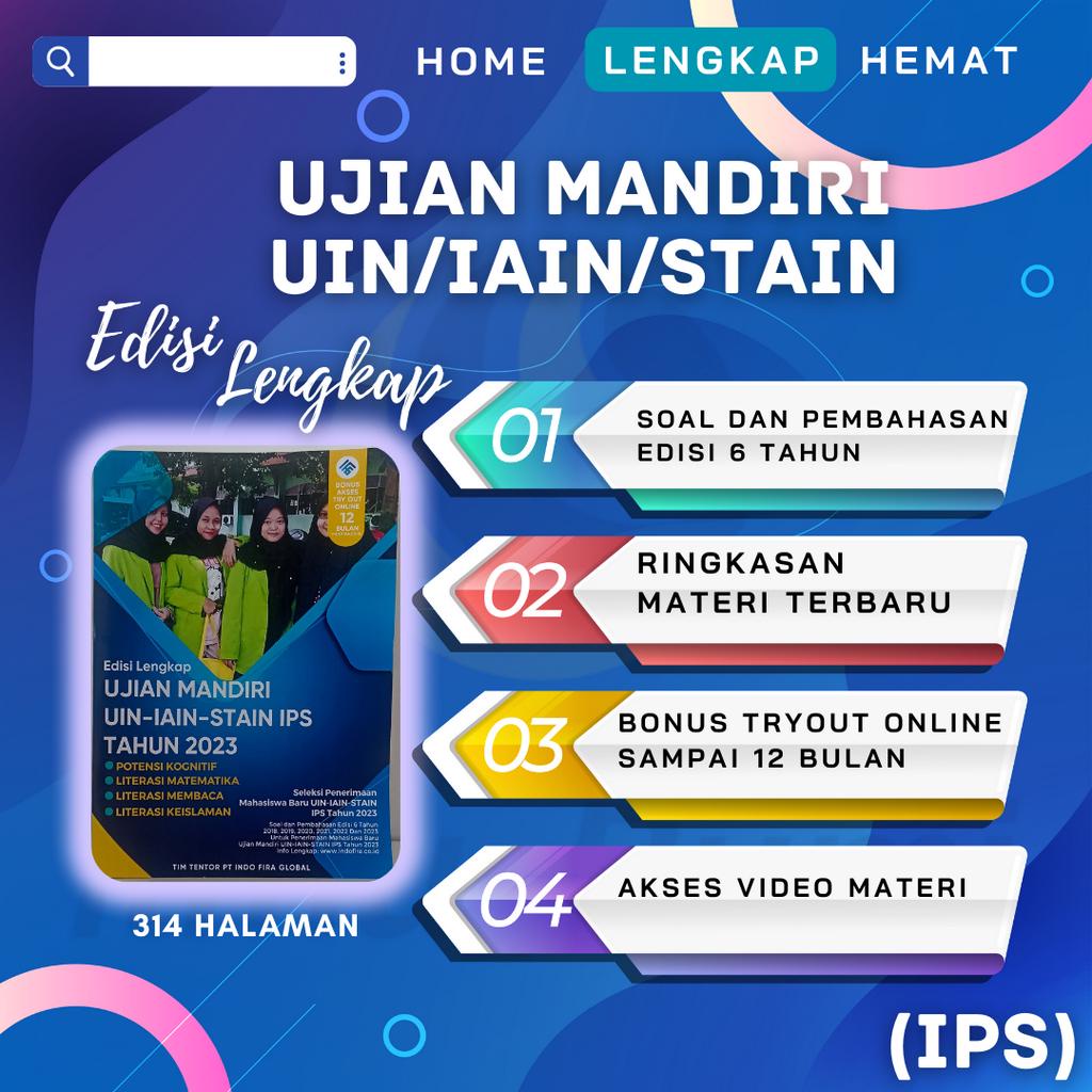 Jual BUKU LATIHAN SOAL PENDALAMAN MATERI UJIAN MANDIRI UIN IAIN STAIN