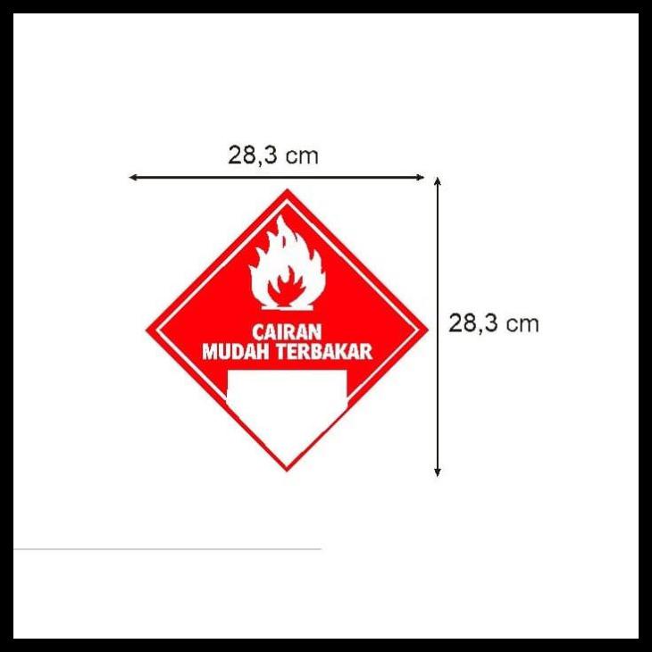 Jual Stiker Vinyl Himbauan Tanda Cairan Mudah Terbakar Safety Sign K3