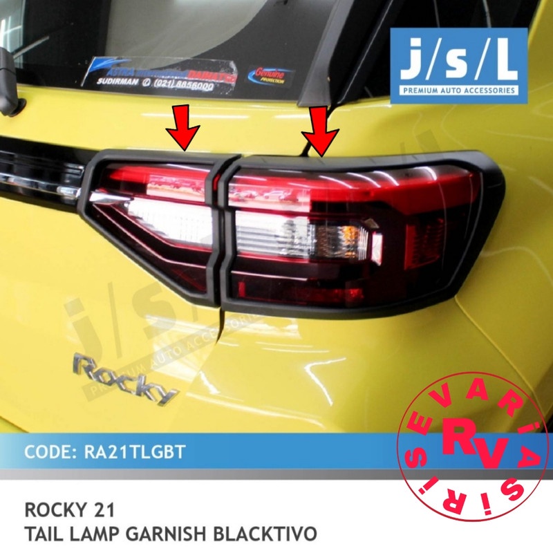 Jual Paket Garnish Garnis Depan Belakang Raize Rocky 2021 Chrome Hitam