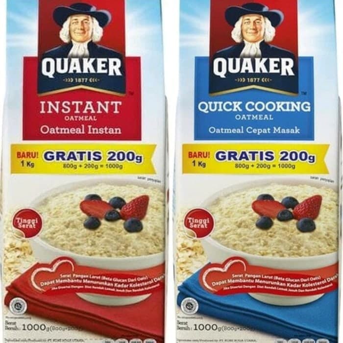 Jual Snack Sereal Vegan Quaker Oats Oatmel Kg Gr Gr Ready