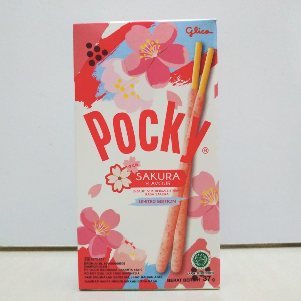 Jual Pocky Sakura Flavour Glico Biskuit Stik Coklat Salut Krim Rasa