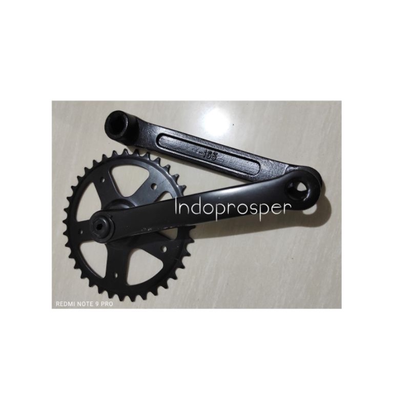 Jual Crank Piringan Gear Gir Tengah Sepeda Mini Lipat Minion Fixie As