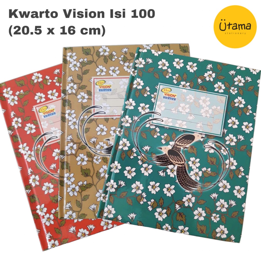 Jual Buku Kwarto Vision Isi Lembar Hard Cover X Cm Buku