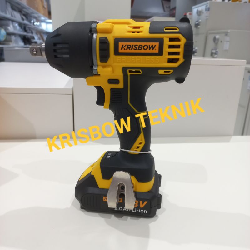 Jual KRISBOW Mesin Impact Wrench Cordless Pembuka Baut 1 2 Inch 18v