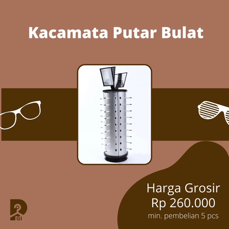 Jual Pgi Rak Kacamata Putar Bulat Display Kaca Mata Tempat