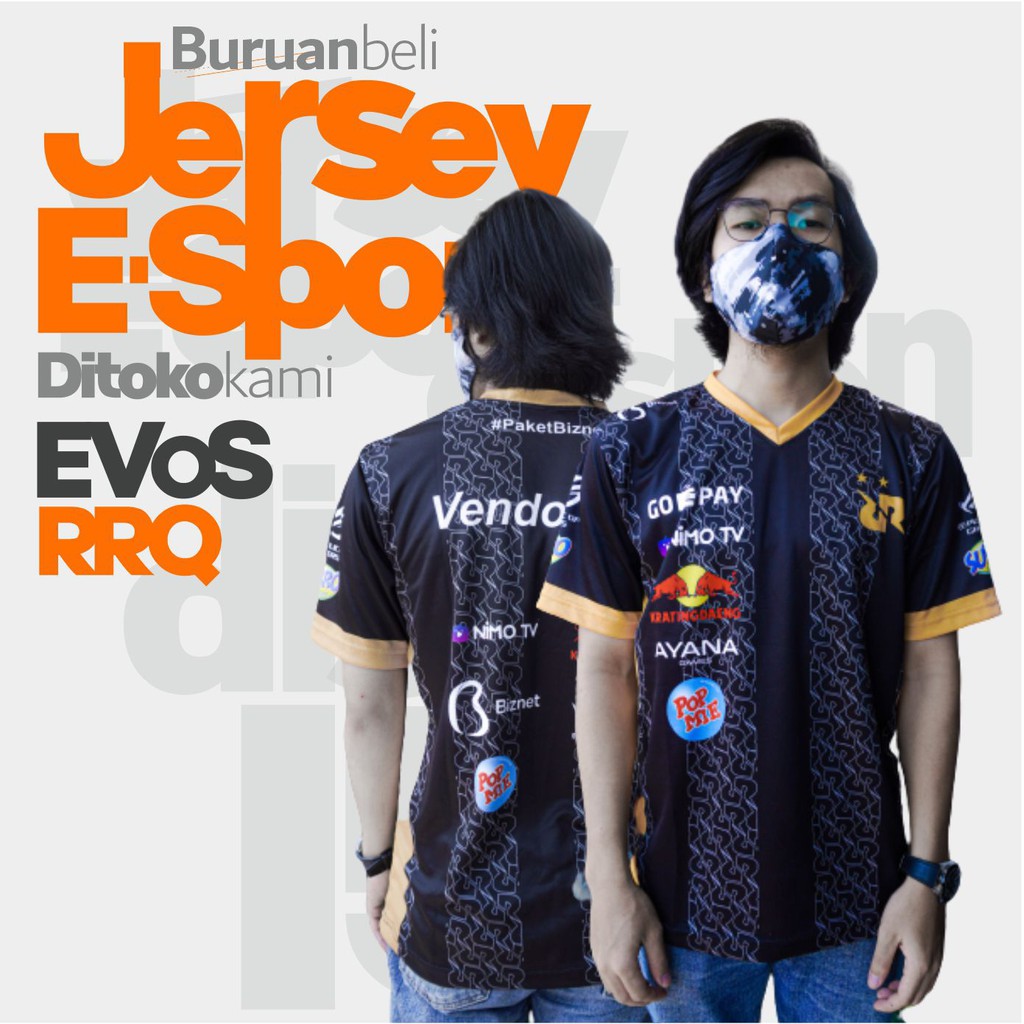 Jual Baju Tshirt Jersey Kaos Rrq Esport Indonesia Satuan Tahun