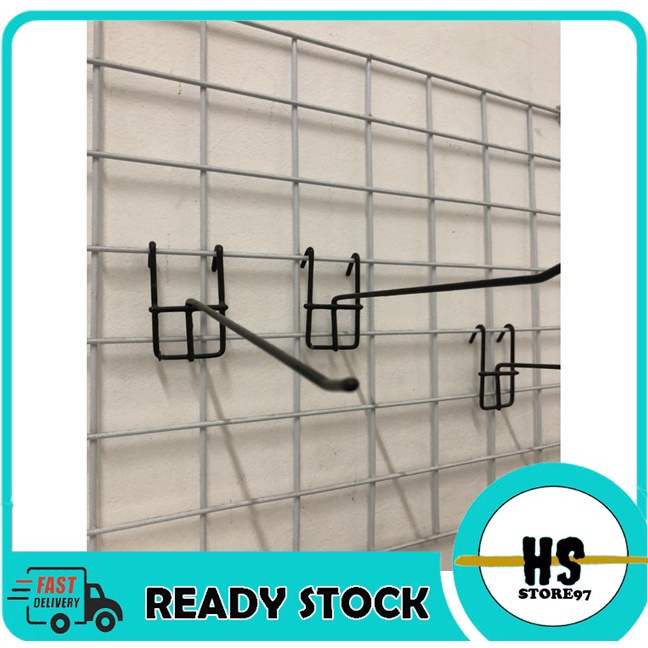 Jual Cantolan Ram Hijang Hook Cm Hitam Putih Wire Grid Mesh Shopee