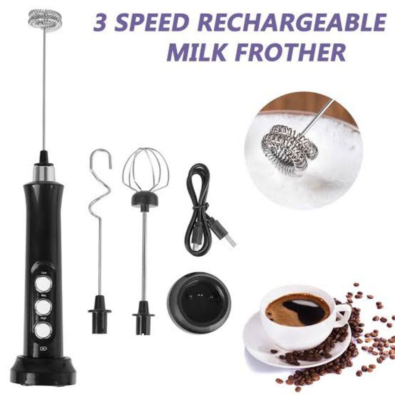 Jual Milk Frother Pembuih Susu Pengaduk Kopi Pengocok Telur USB