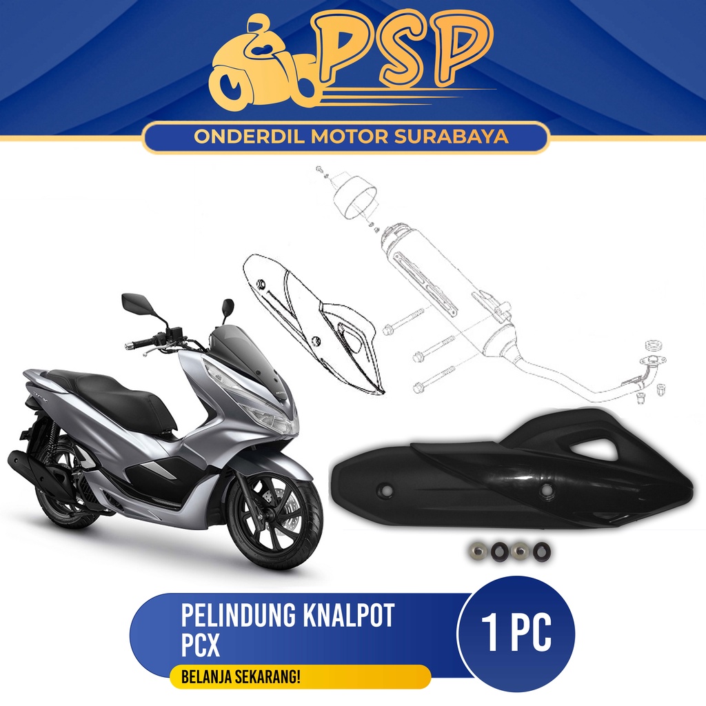 Jual Pelindung Knalpot HONDA PCX 150 Cover Tutup Penutup Tameng