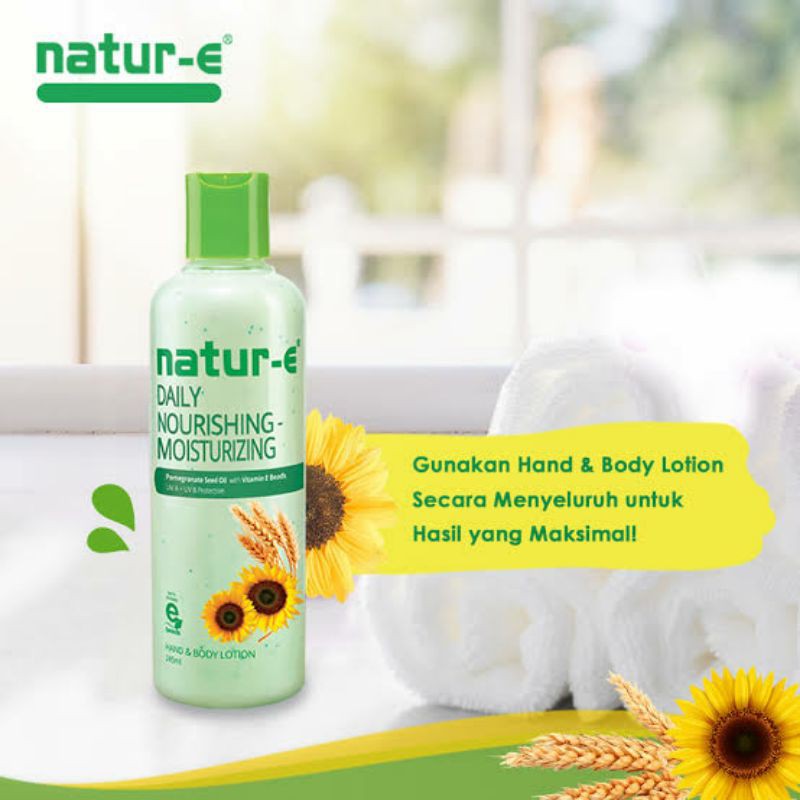 Jual NATUR E Hand Body Lotion Hijau 245ml Shopee Indonesia