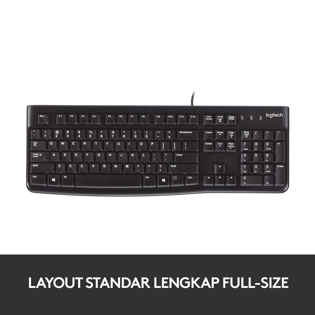 Jual Logitech K Keyboard Wired Usb Full Size Shopee Indonesia