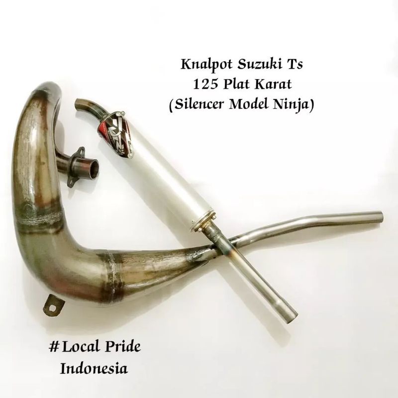 Jual KNALPOT SUZUKI TS 125 PLAT KARAT SILENCER NINJA R RR SS ORIGINAL