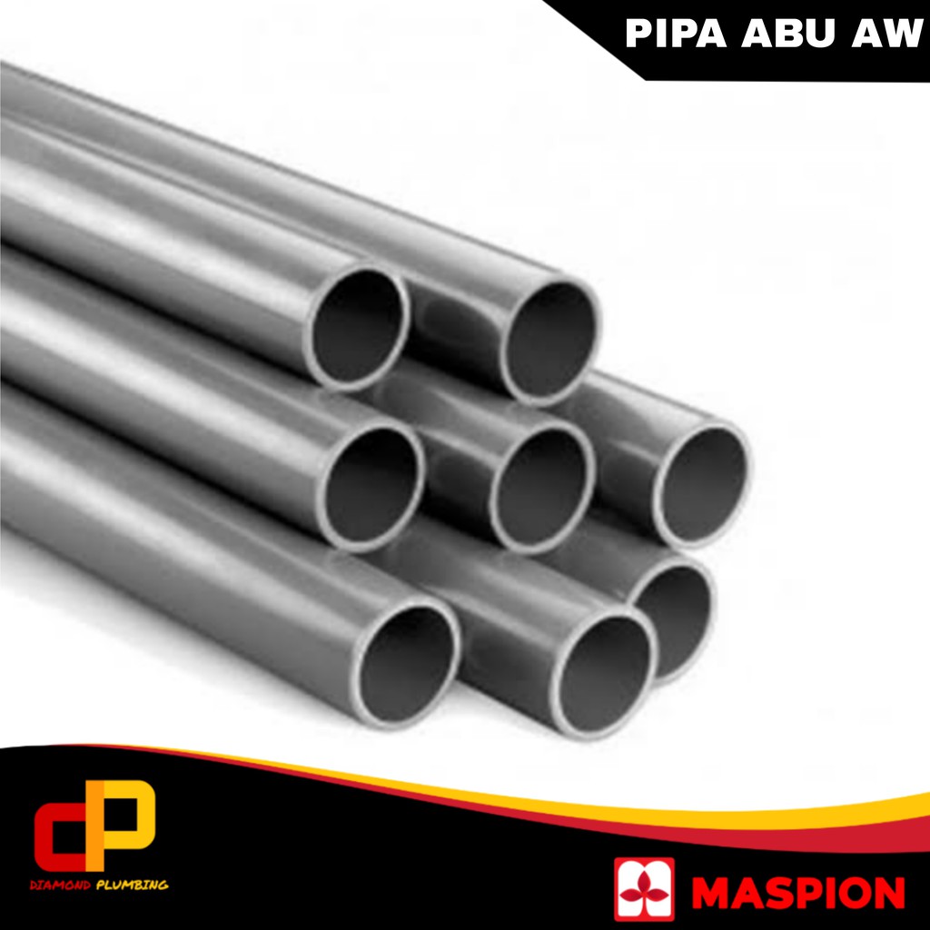 Jual Pipa PVC MASPION 1 Inch ABU Tipe AW Pralon ABU Tipe AW Panjang