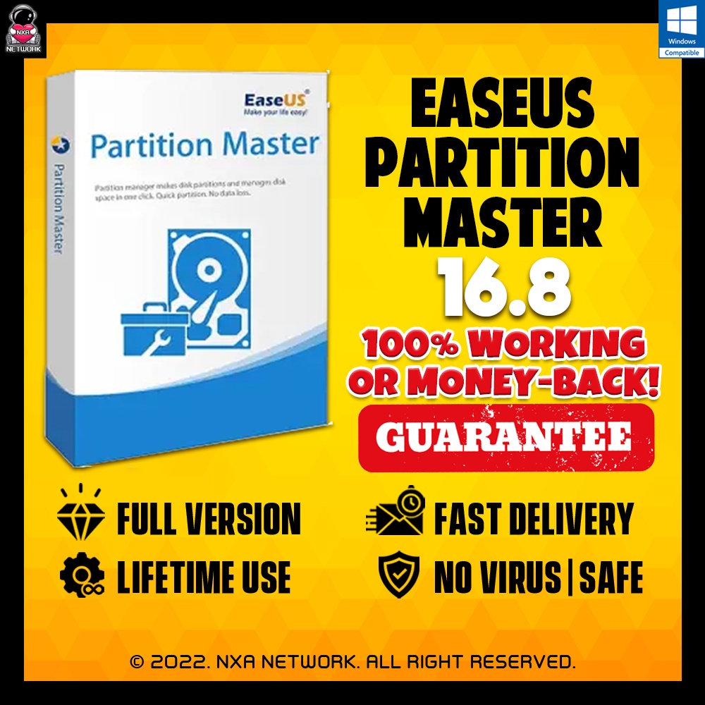 Jual EASEUS Partition Master All Editions 16 8 GUIDE AUG 2022