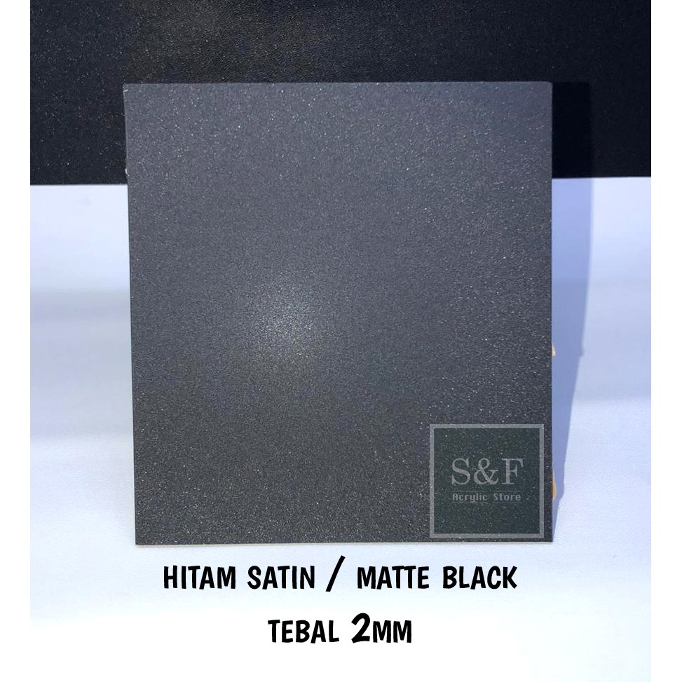 Jual AKRILIK HITAM SATIN MOTIF PASIR 2MM MATTE BLACK UKURAN A4