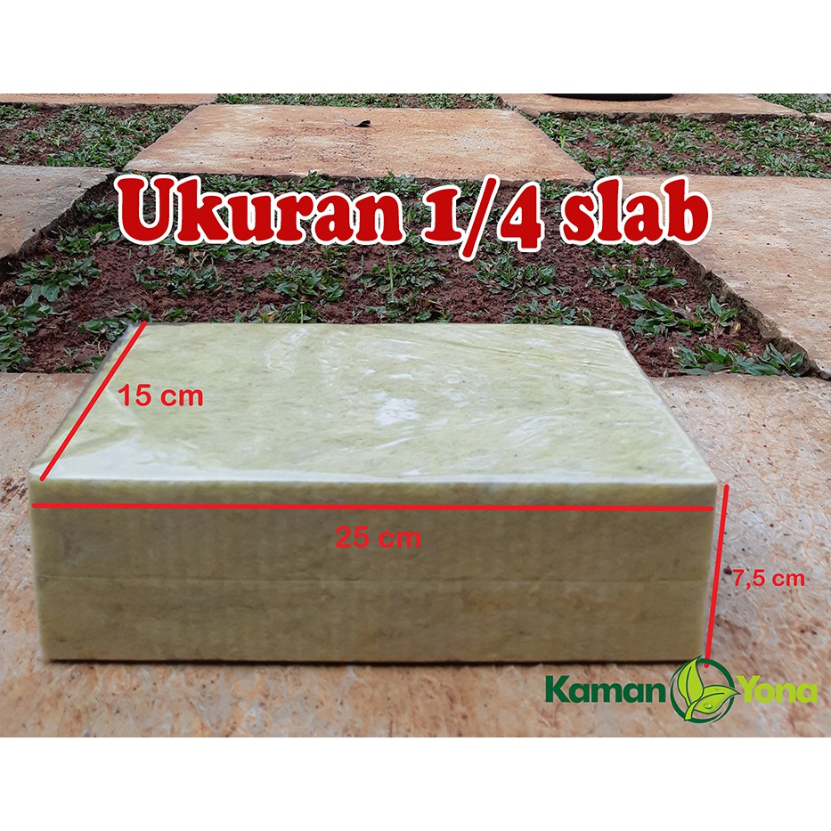 Jual Rockwool Cultilene Media Tanam Hidroponik 1 4 Slab Shopee Indonesia