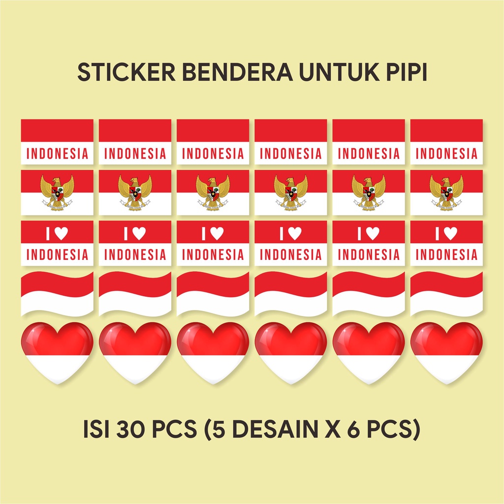 Jual Stiker Pipi Hut Ri Bendera Merah Putih Stiker Kemerdekaan