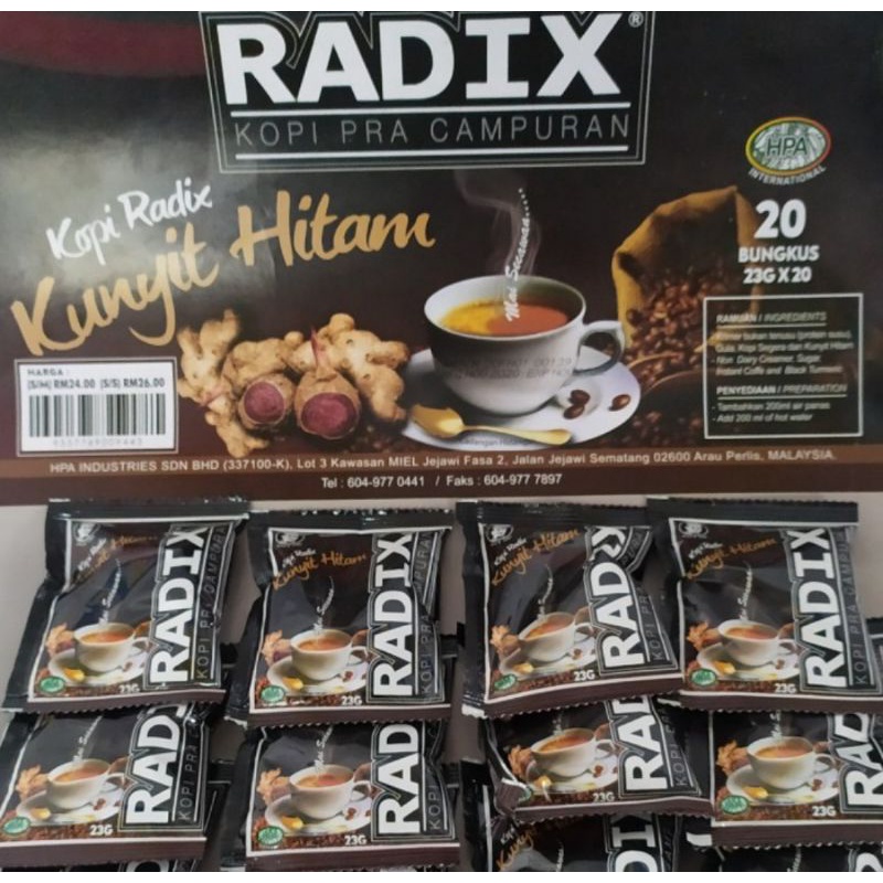 Jual Radix Kunyit Hitam HPA Malaysia 20 Sachet Shopee Indonesia