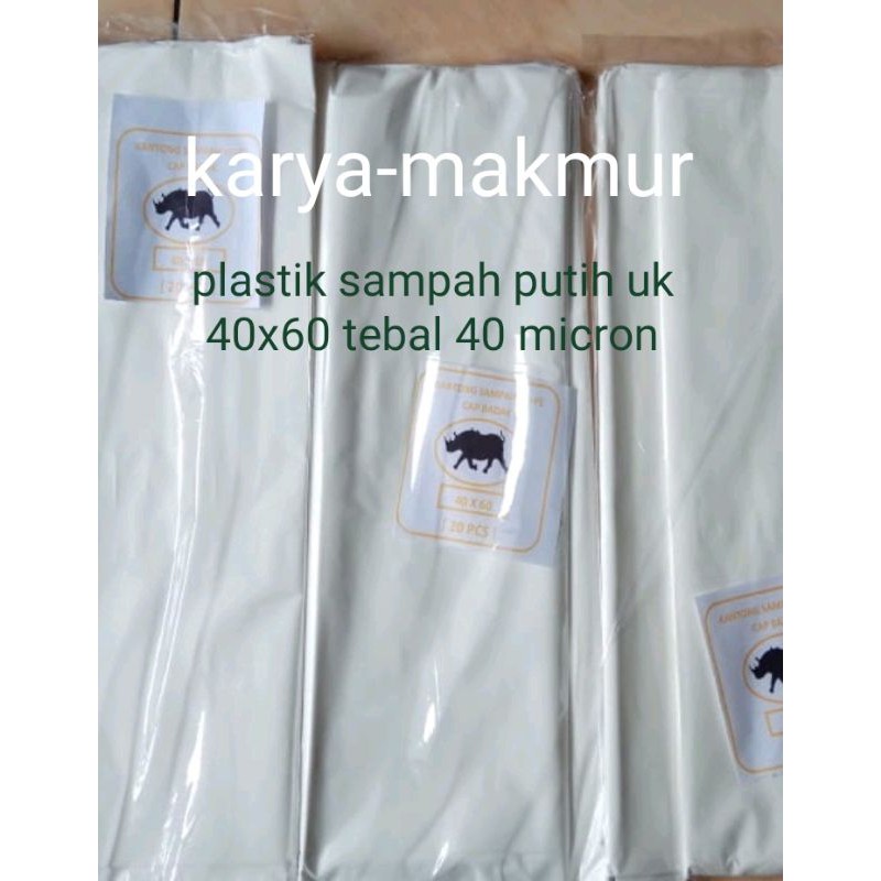 Jual Plastik Sampah Putih Susu Uk X Trash Bag Kantong Plastik