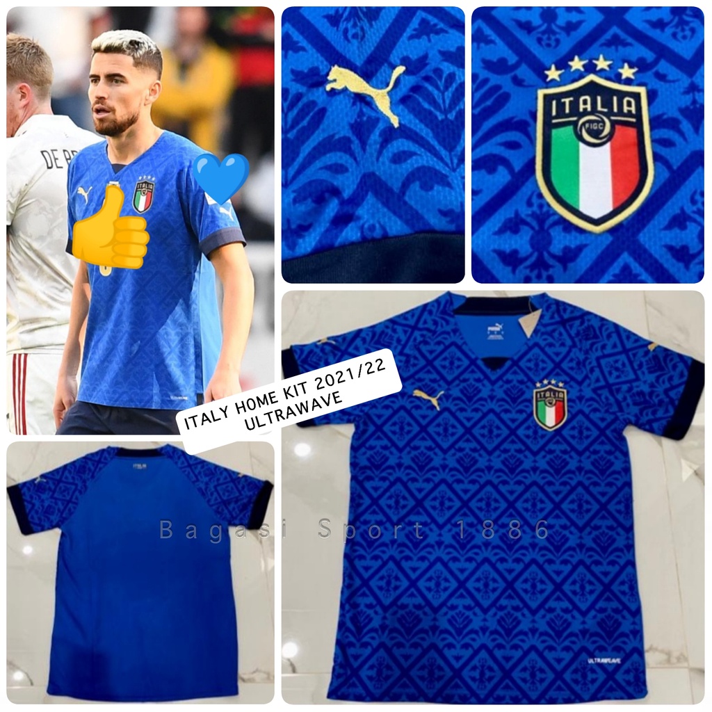 Jual Jersey Baju Bola Negara Italia Italiano Home Kit Kandang Biru