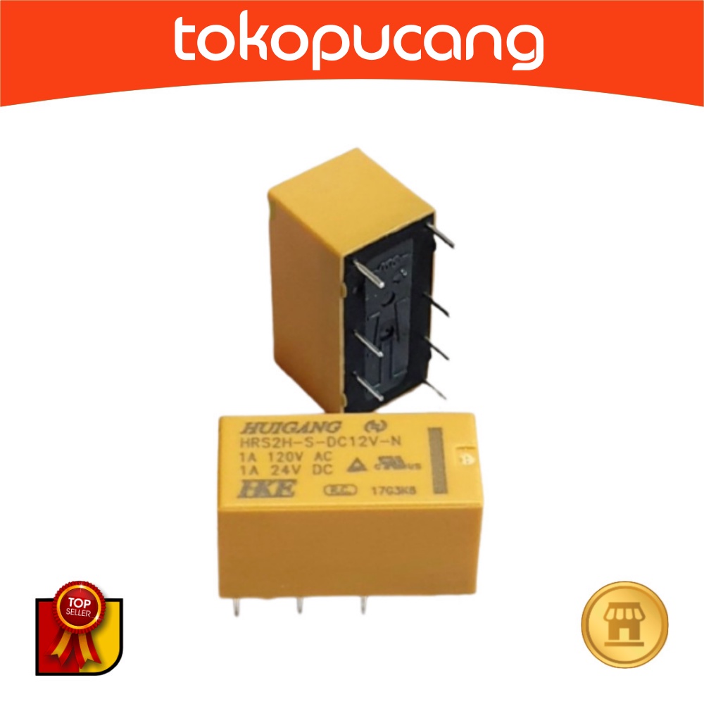 Jual Relay DPDT 12v 1A Rilay HKE 8pin 8 Pin 8p 8 P 12volt 12 Volt HRS2H