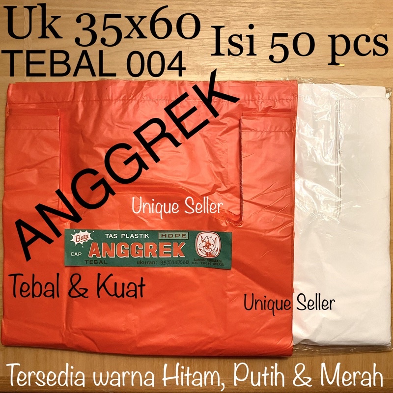 Jual Kresek Anggrek 35x60 Tebal 04 Isi 50 Pcs Kantong Plastik Anggrek