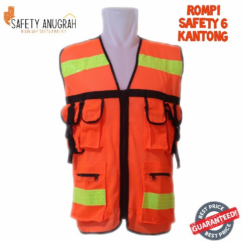 Jual Rompi Safety Kantong Orange Hijau Scotlight Safety Rompi