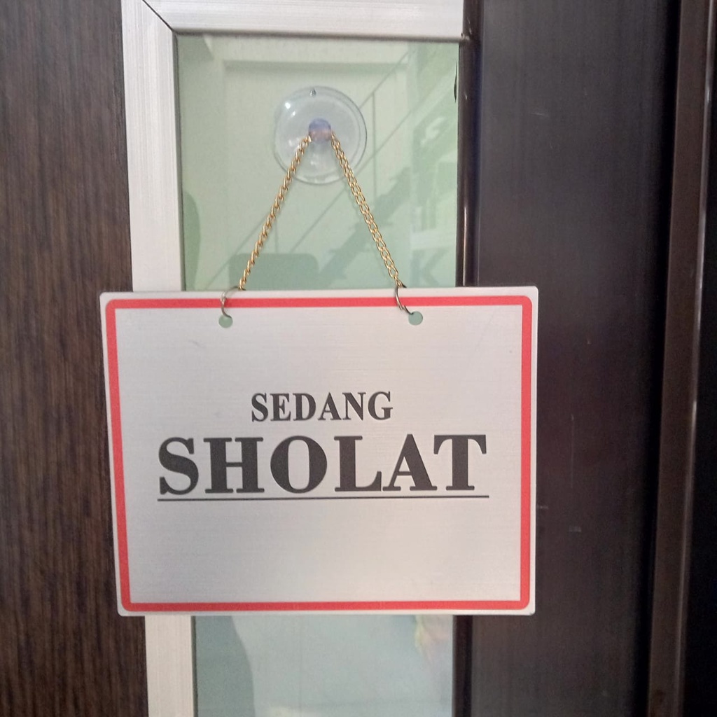 Jual Sign Label Sedang Solat Dan Sedang Istirahat Dua Sisi Shopee