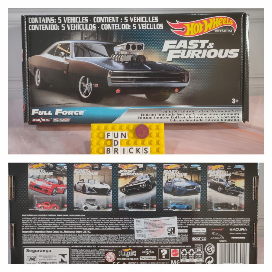 Jual Hot Wheels Premium Fast Furious Full Force Limited Edition 5 Car