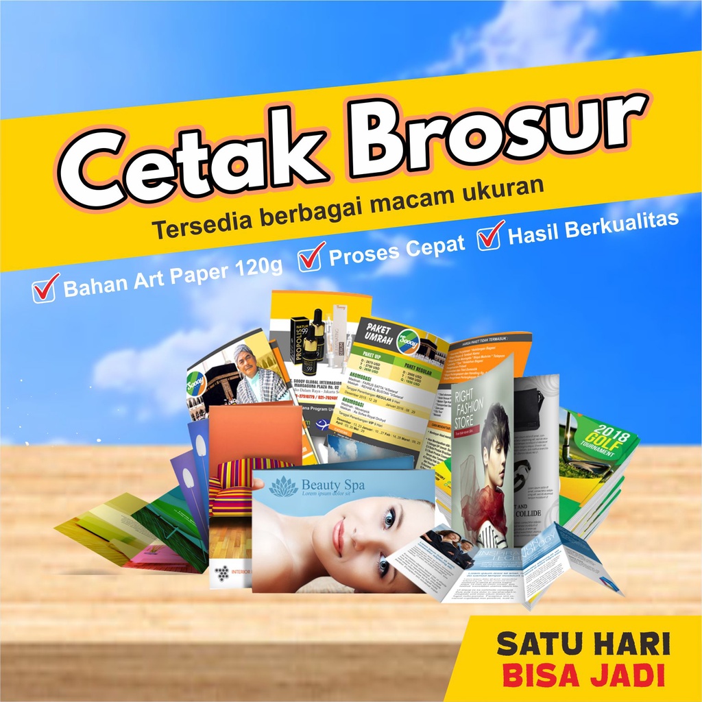 Jual Cetak Brosur Flyer Leaflet Pamflet Murah Full Colour Kertas Art