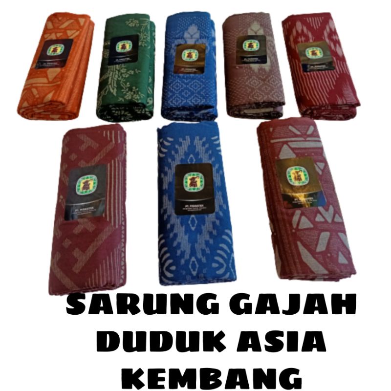 Jual SARUNG TENUN GAJAH DUDUK ASIA KEMBANG SARUNG DEWASA KEMBANG