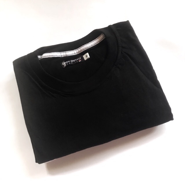 Jual Kaos Polos Premium Jet Black Katun Modal Cotton S Hitam Pekat