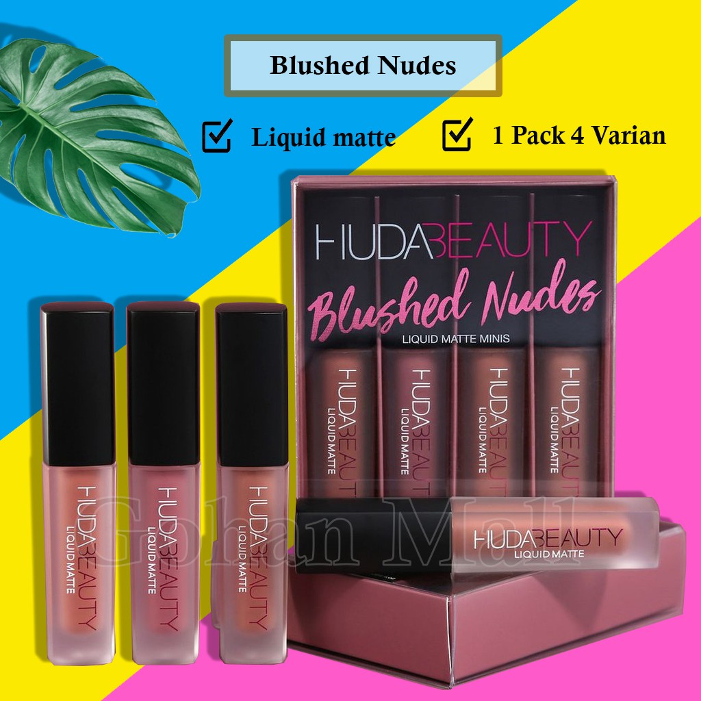 Jual HUDA BEAUTY NUDE LIPSTICK LIPSTIK LIQUID MATTE BLUSHED NUDES SET