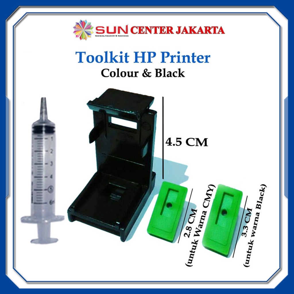 Jual Toolkit Canon Hp Black Dan Colour Penyedot Tinta Shopee