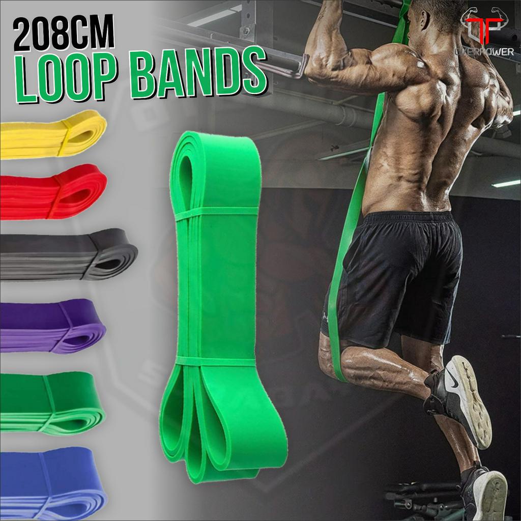 Jual 208cm Loop Elastic Resistance Band Karet Gym Loop Band Karet