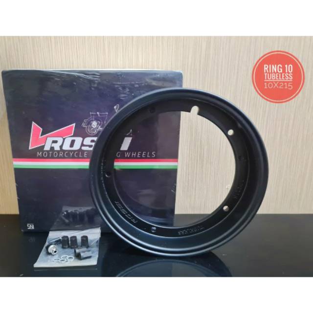 Jual Velg Vespa Tubeless Vrossi Black Ano Ring 10 Vespa Tubeless Pts Px