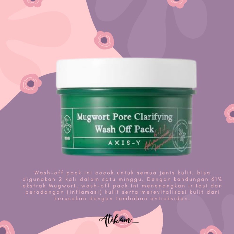 Jual Axis Y Mugwort Pore Clarifying Wash Off Pack Fullsize Ready Ml