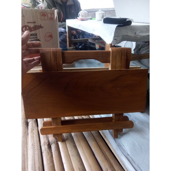 Jual Meja Lipat Portable Kayu Meja Belajar Lipat Kayu Jati Ukuran Cm