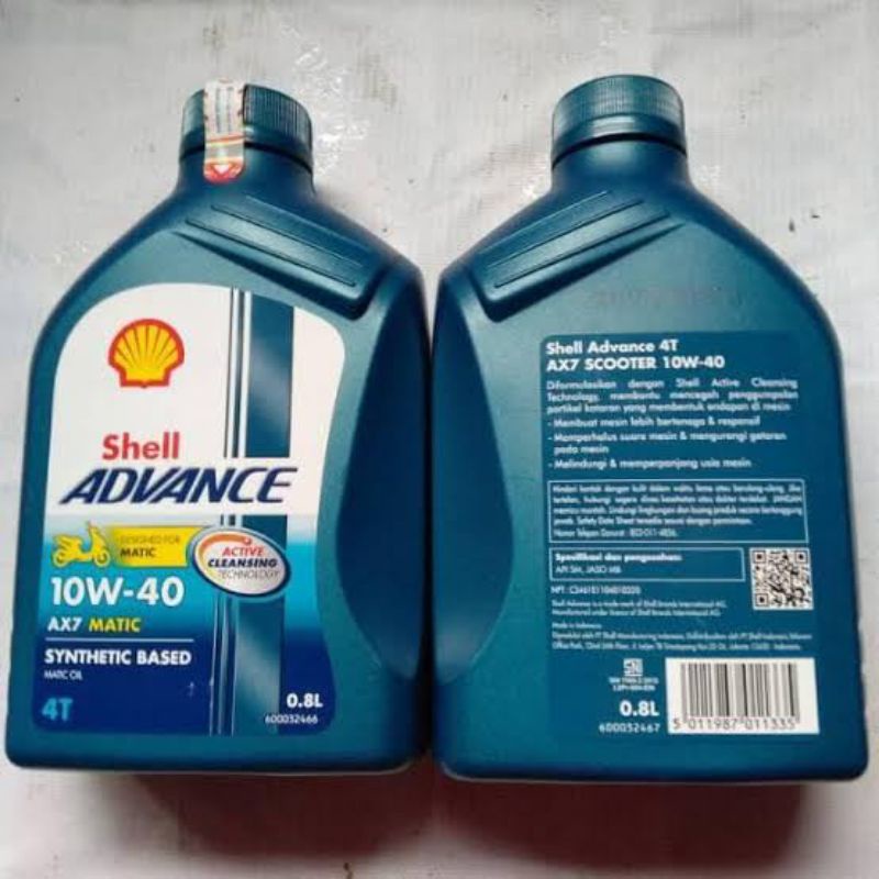 Jual Oli Shell Advance AX7 Matic Sport Synthetic Based 650ml 800ml Dan