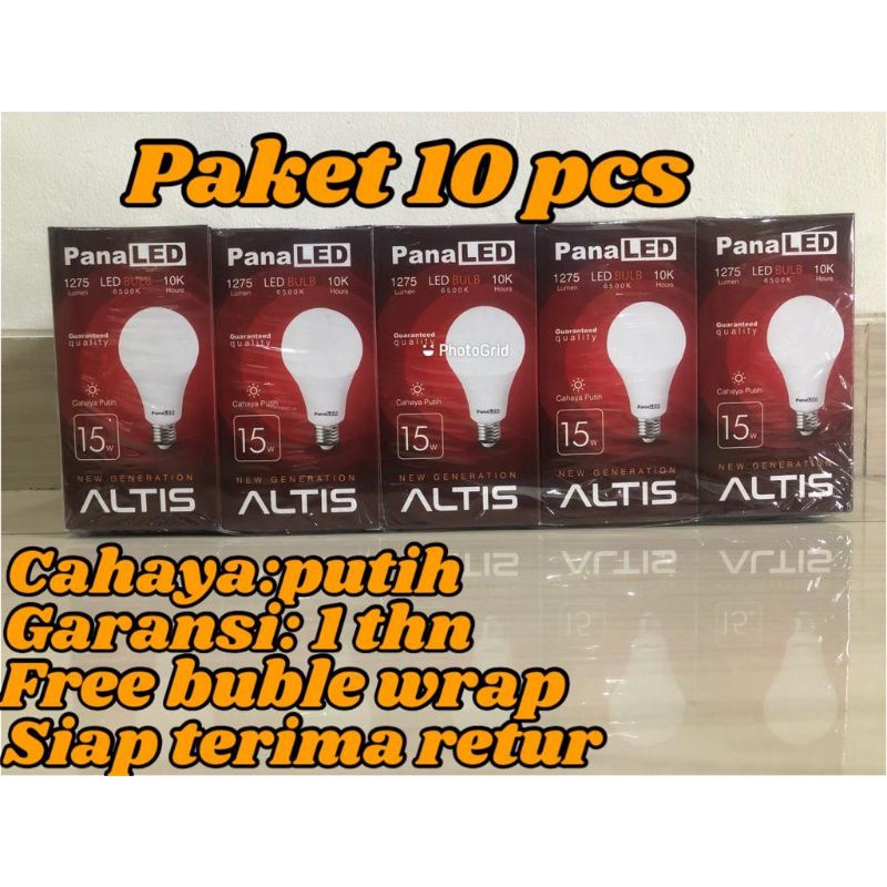 Jual Bohlam Led Panaled Altis W Paket Pcs Shopee Indonesia