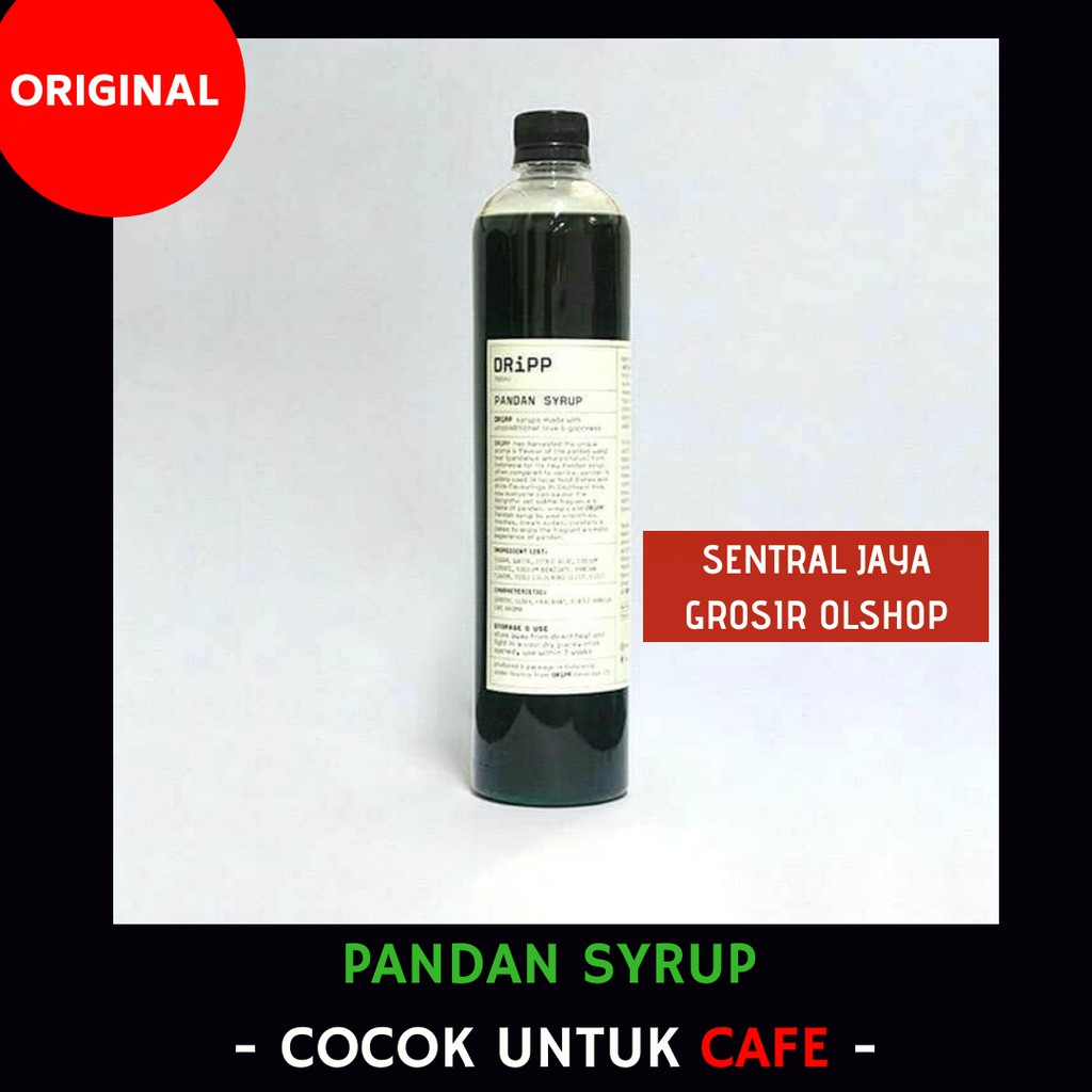 Jual Original Dripp Sirup Pandan Minuman Cafe Kekinian Sirup Botol