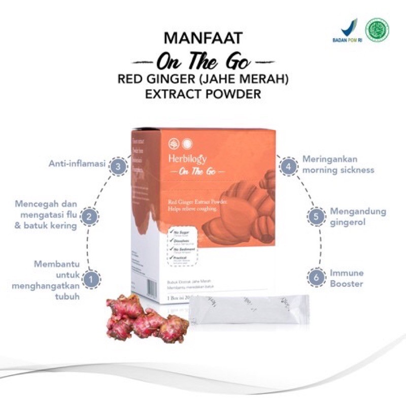 Jual HERBILOGY ON THE GO RED GINGER JAHE MERAH EXTRACT POWDER