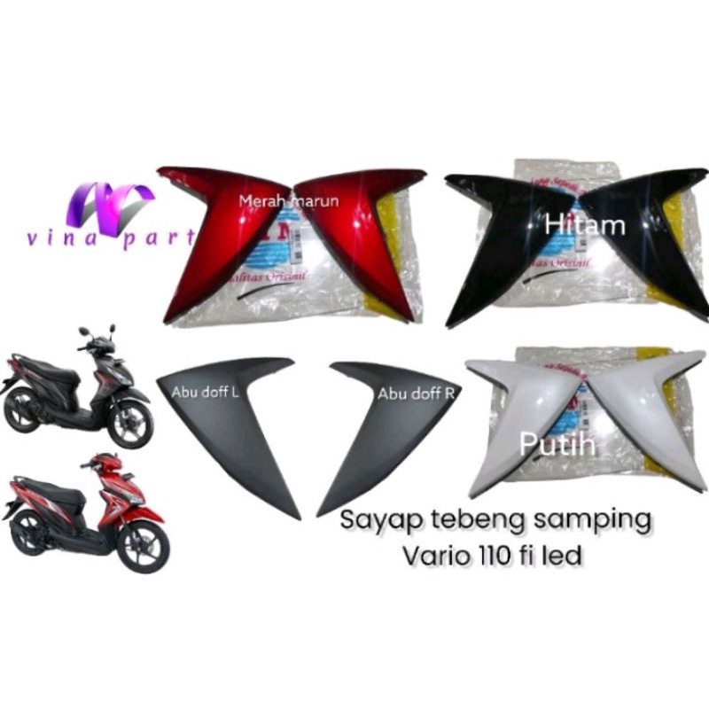 Jual Sayap Tebeng Cover L R Vario 110 Fi Esp Remot K46 Hitam Putih