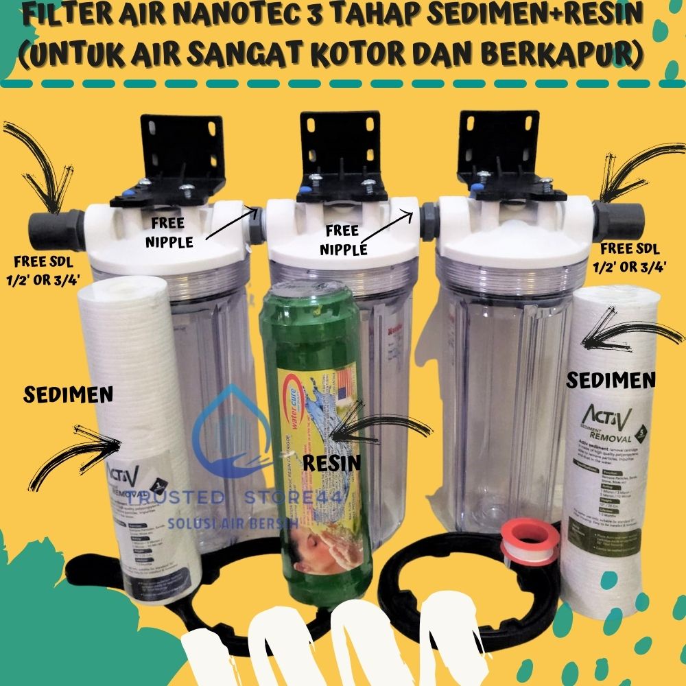 Jual Filter Saringan Penjernih Air Housing Nanotec 3 Tahap Sedimen