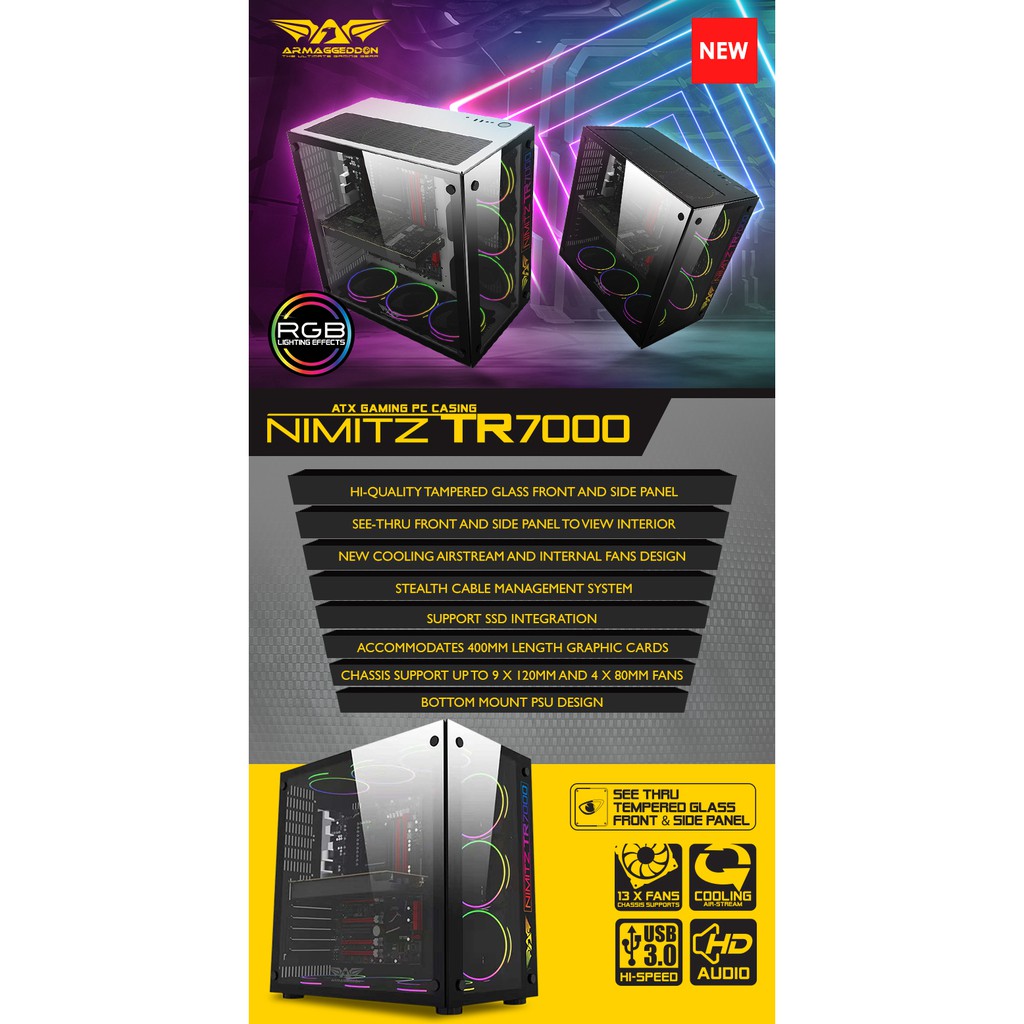 Jual Casing Armaggeddon Nimitz TR 7000 ATX PC Shopee Indonesia